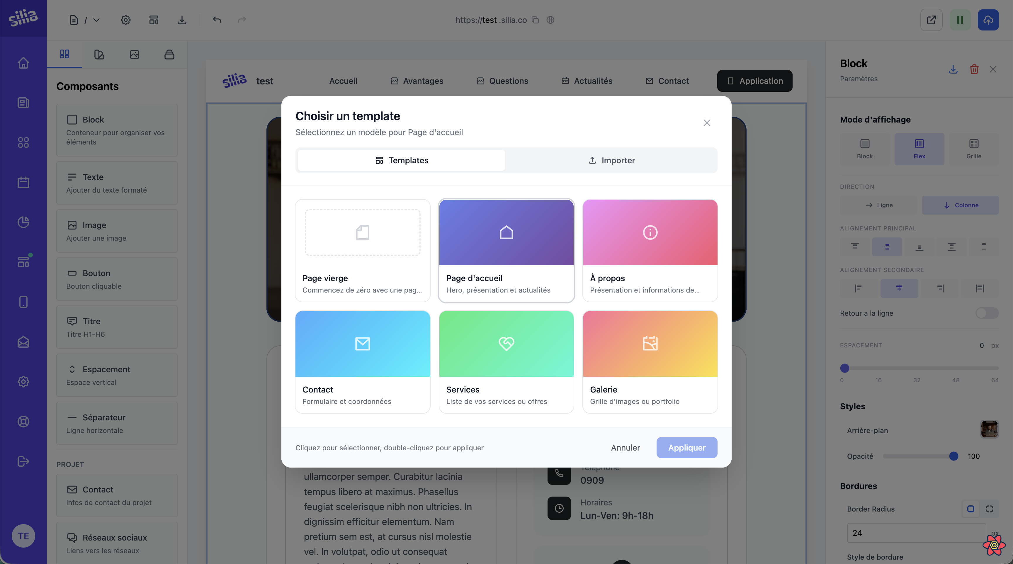 Personnalisation du design